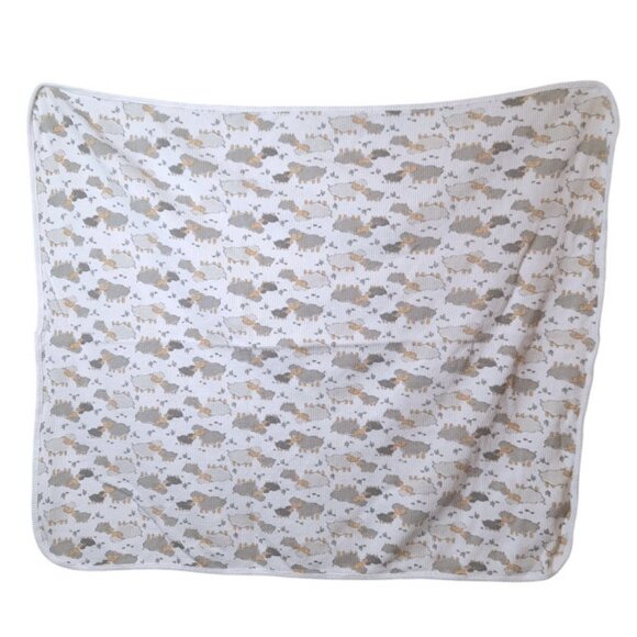 Parents Choice Lamb Sheep Thermal Waffle Weave Security Lovey Blanket 24" X 31" - Picture 3 of 4